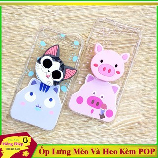 Ốp Lưng Mèo Và Heo Kèm POP