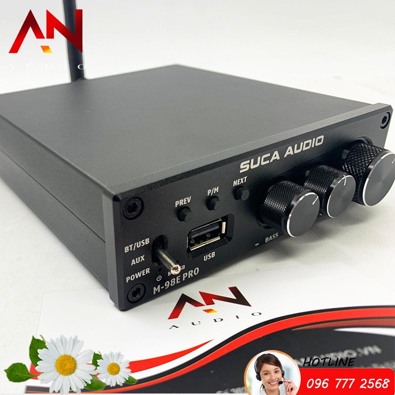 Amply Mini Công Suất Khủng M98E-Pro -160W x 2 với Bass Treble và Cổng USB