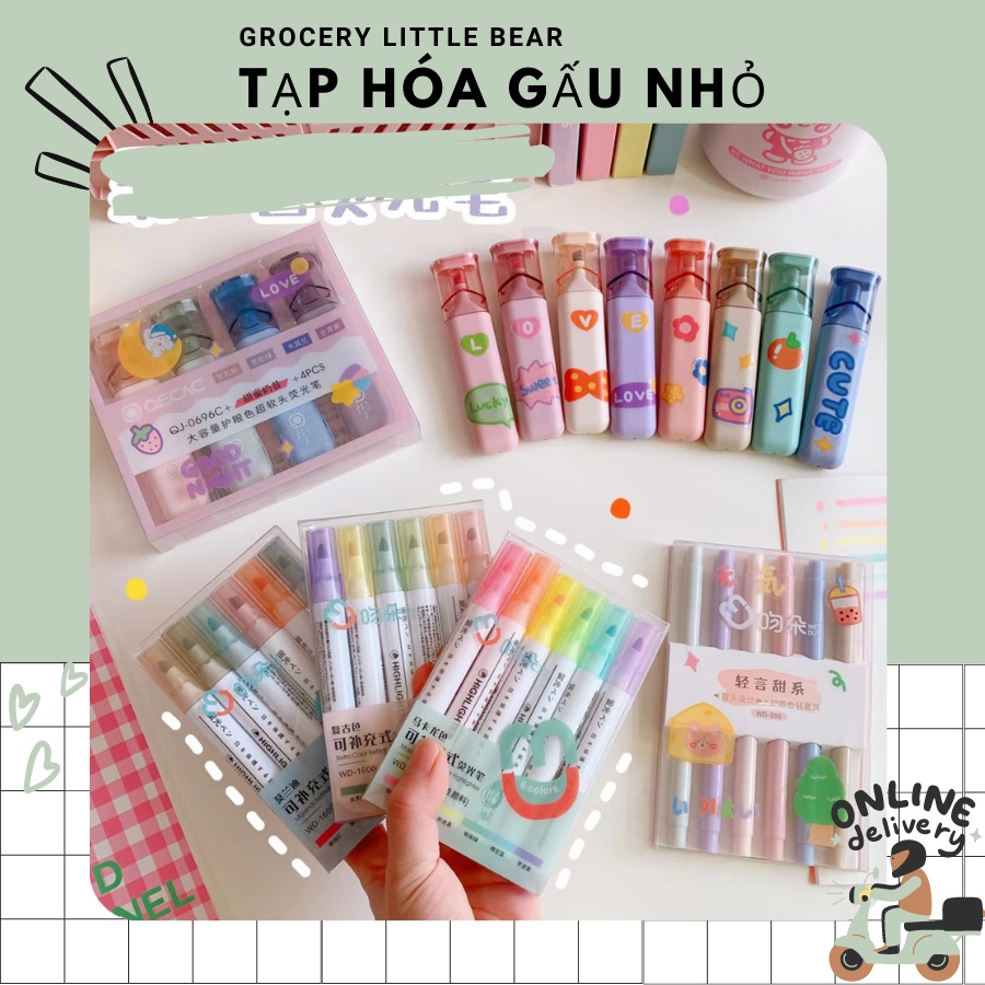 Set bút note đánh dấu dòng