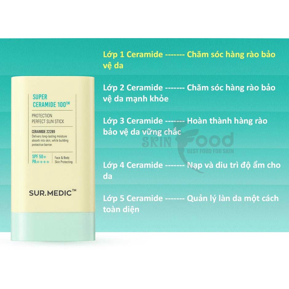 Kem Chống Nắng Dạng Thỏi Sur.Medic+ Super Ceramide 100™ Protection Perfect Sun Stick