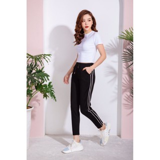 Quần legging sọc.