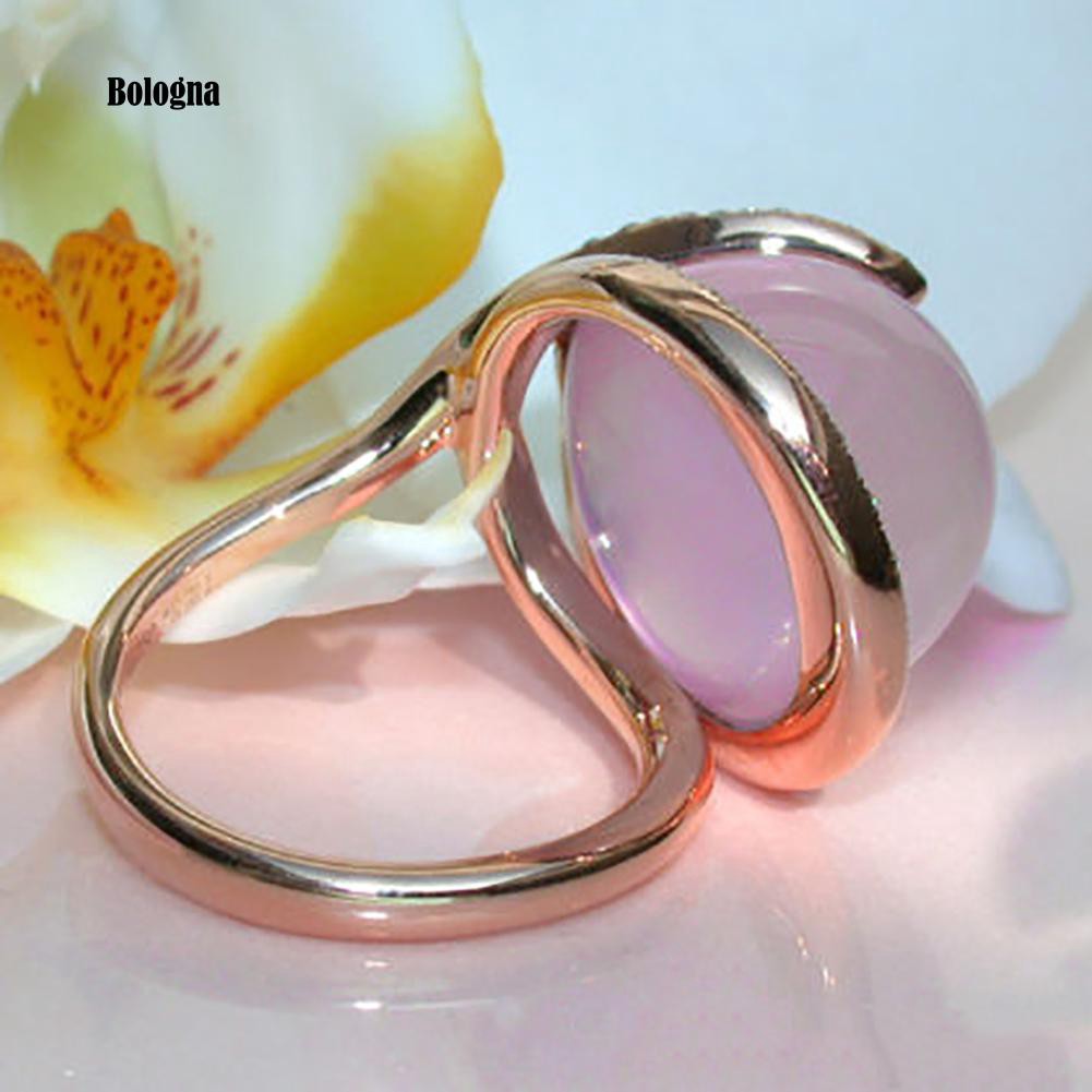 ♠Nhẫn HợP Kim ĐíNh Đá MặT Trăng Xinh XắN