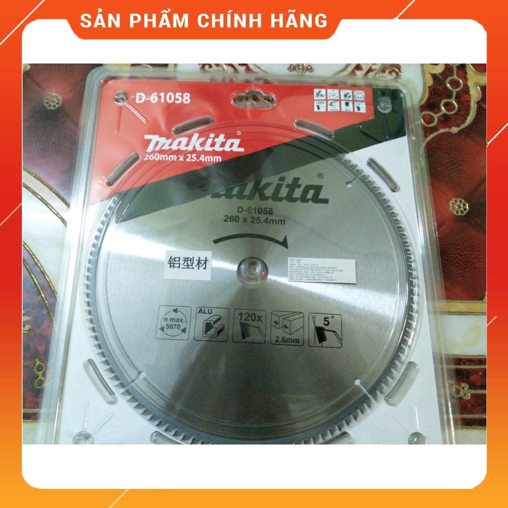 Lưỡi Cắt Nhôm Makita D-61058 lưỡi 255 120 răng Cam kết hàng chính hãng