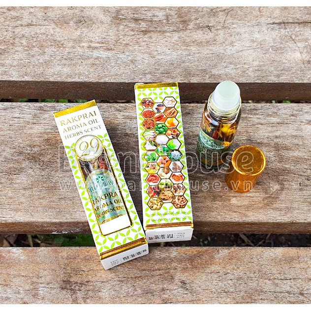 01 Chai Dầu Lăn RAKPRAI AROMA OIL HERBS SCENT 29 vị 8ml