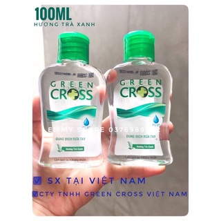 Combo 2 Chai Nước Rửa Tay Khô Green Cross Hương Trà Xanh 100ml