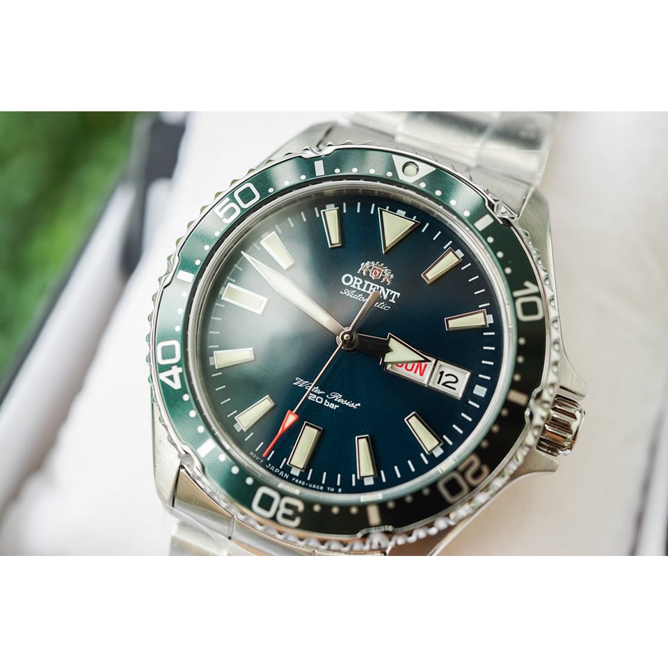 ĐÔNG HỒ NAM Orient Mako 3  RA-AA0004E19B - Màu xanh ngọc lục bảo