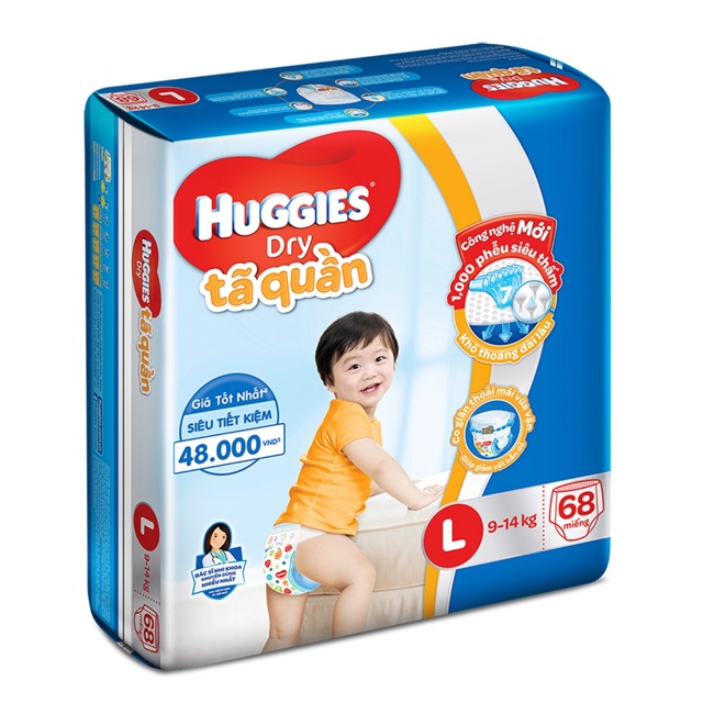 Tã quần Huggies size M74, L68, XL62, XXL56