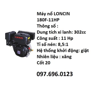 Máy nổ động cơ xăng loncin 11hp 180f