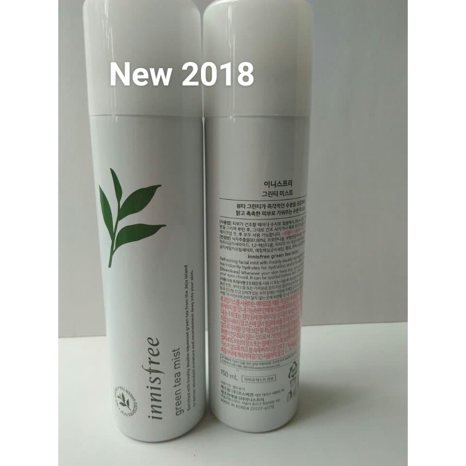 Xịt Khoáng Innisfree Trà Xanh Green Tea Mineral Mist mẫu mới 2018