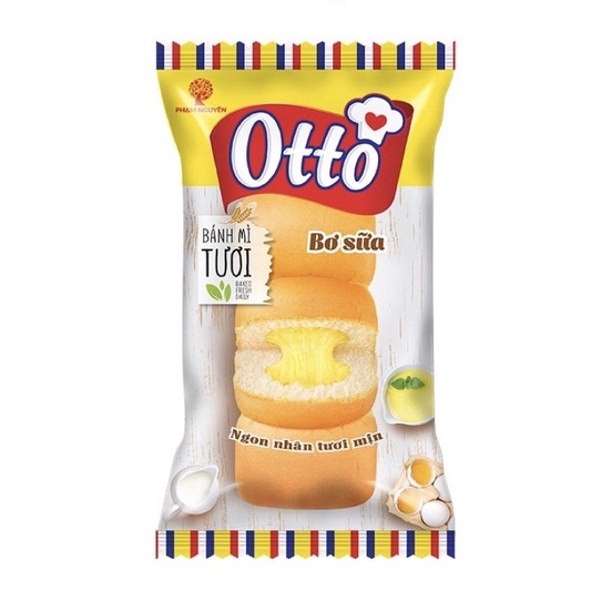 COMBO 5 CÁI BÁNH MÌ TƯƠI OTTO NHÂN BƠ SỮA/SOCOLA/HỘT GÀ HSD:10->13 NGÀY
