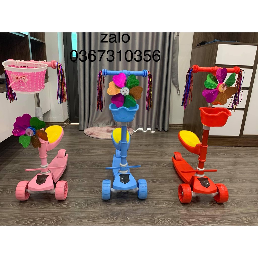 Xe trượt scooter 💥FREESHIP💥 đa năng phát sáng cho bé từ 2 đến 8 .siêu rẻ