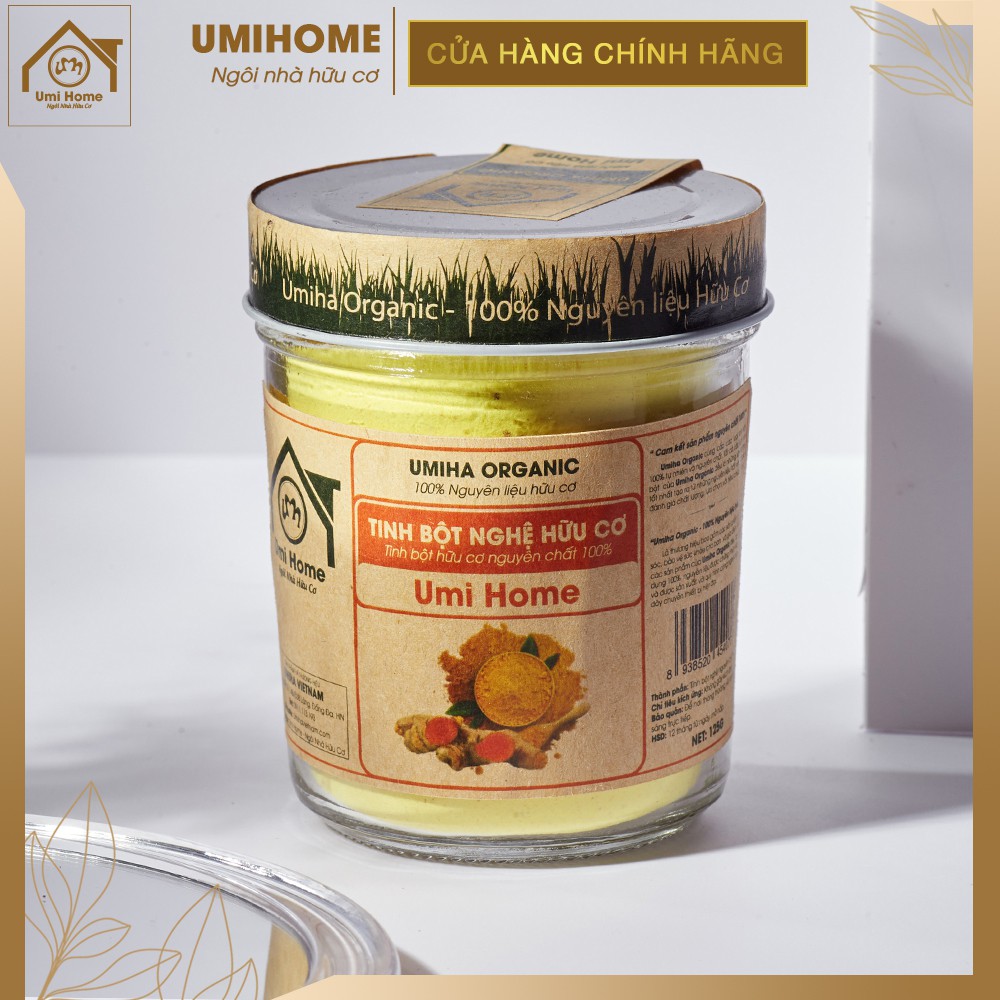 Bột Nghệ đắp mặt nạ hữu cơ UMIHOME nguyên chất | Turmeric Starch 100% Organic 135G