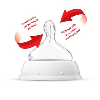 Bộ 2 núm ti dẹt NUK silicone