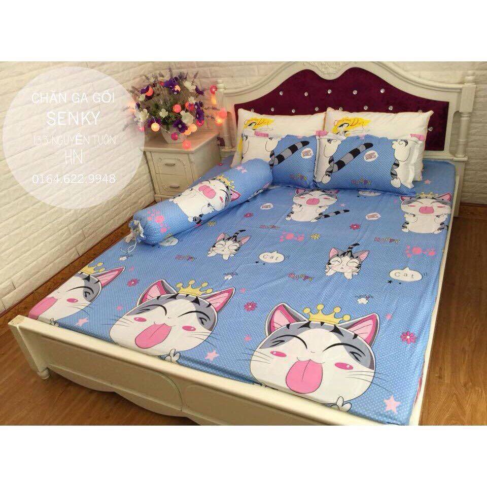Combo 1 ga chun 2 vỏ gối poly cho đệm 1,8x2m