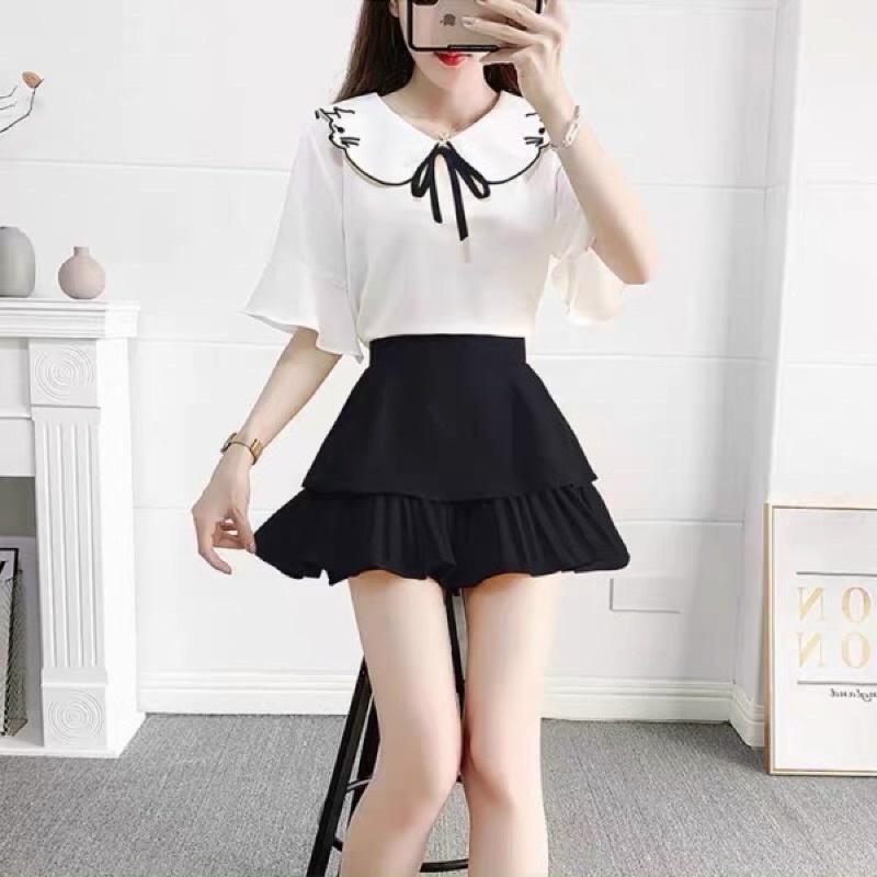 Chân váy xếp ly 2 tầng - chân váy a ngắn chất mát mịn nhiều màu | BigBuy360 - bigbuy360.vn
