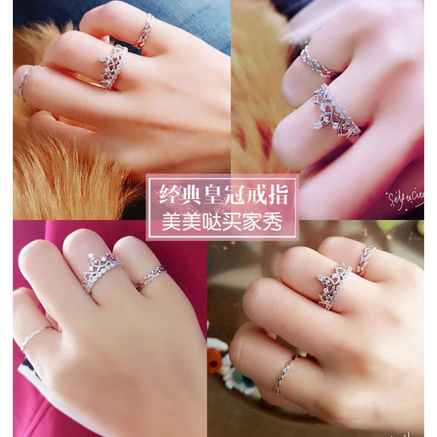 Xả hàng nhẫn vương miện BẠC 925