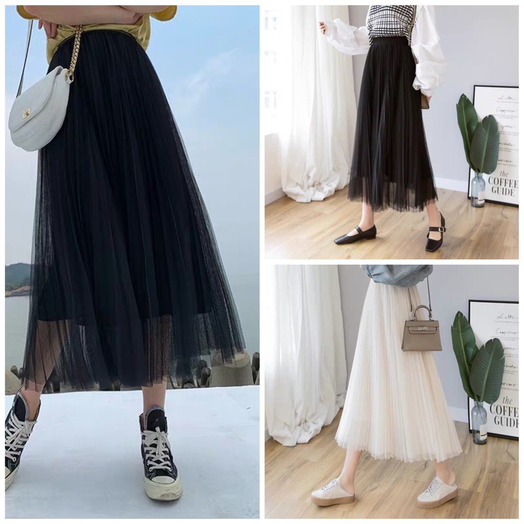 Chân váy voan bồng công chúa dáng maxi dài cạp chun to mã CVD06 | BigBuy360 - bigbuy360.vn