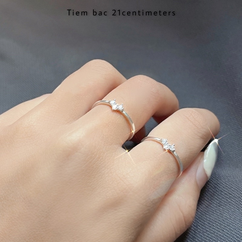 Nhẫn bạc 21 Centimeters Tim đá Tiệm bạc 21 Centimeters