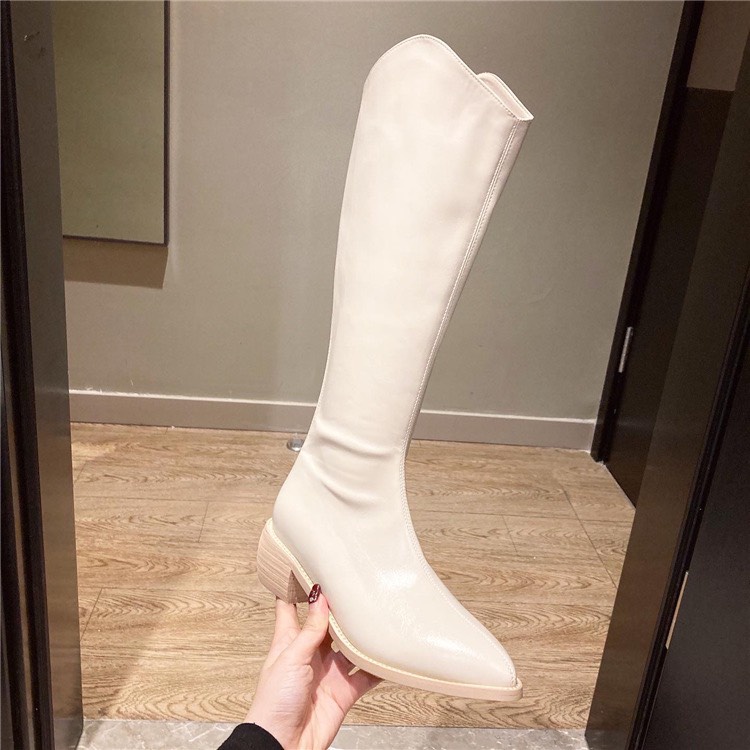 (S215) Bốt đùi nữ miệng cong gót 5 phân (mã 708-bốt đùi)(mã 7359) | BigBuy360 - bigbuy360.vn