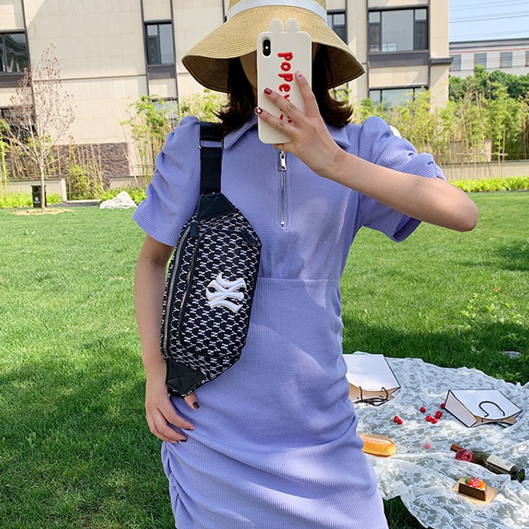 Túi bao tử đeo chéo ny, combo set túi nón unisex nam nữ quảng châu bao đẹp