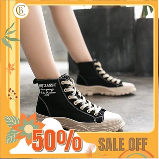 (Sẵn 37, 38) Giày boot Martin cổ cao buộc dây cá tính 2 màu