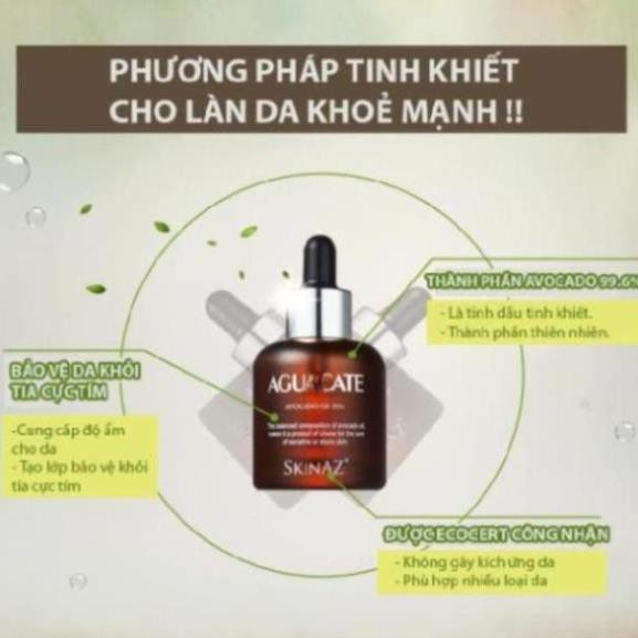 Tinh chất bơ 99,6% dưỡng da cao cấp AGUACATE Skinaz Hàn Quốc chính hãng --30ml