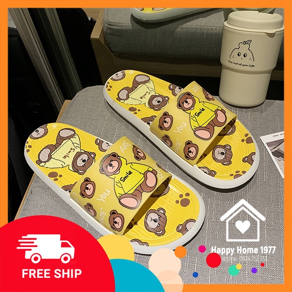 [Dép nữ][HSP95-2] Dép đi trong nhà Happy Home 1977 [Rẻ vô địch] [Siêu Sale] Dép đi siêu cute