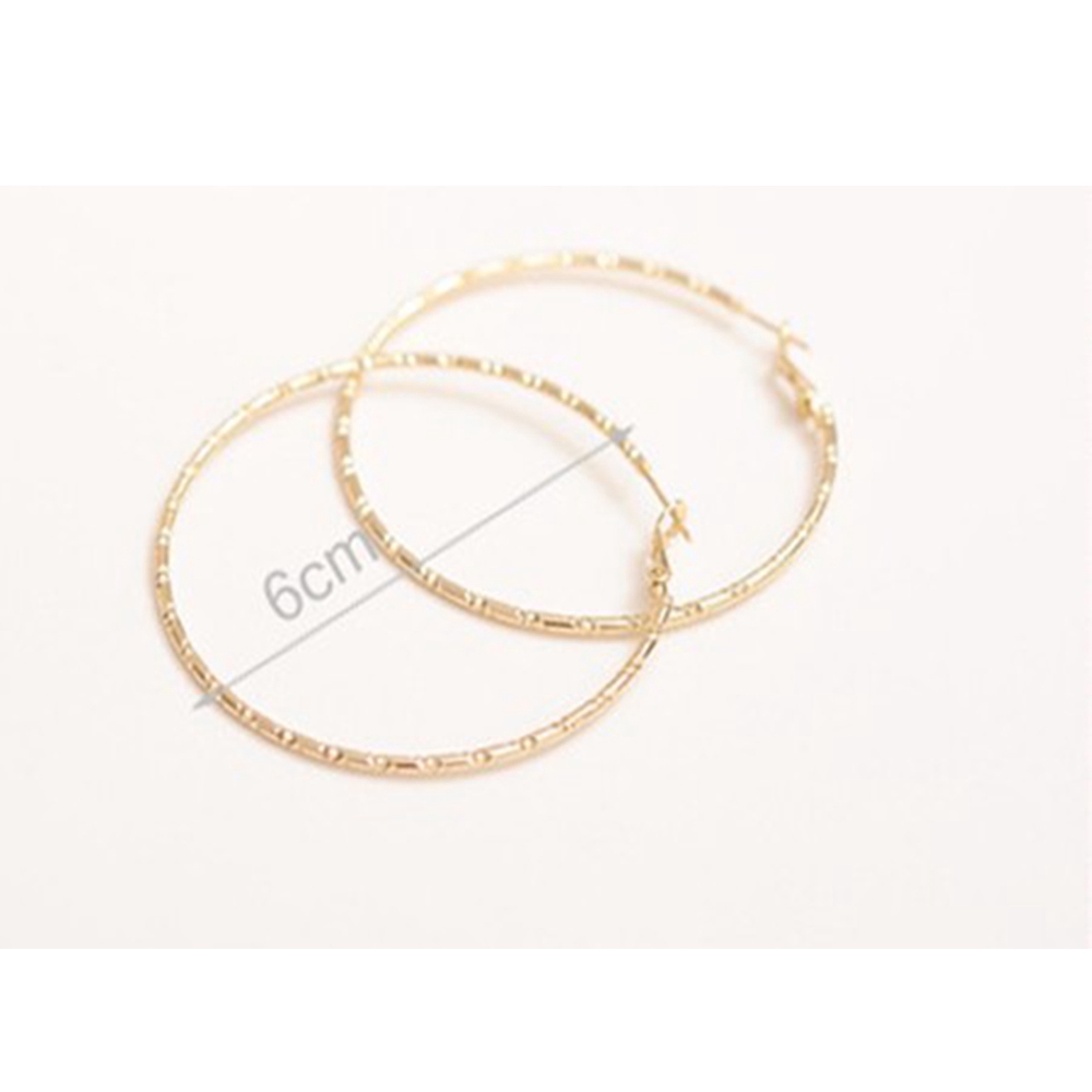 MXMUSTY Sexy Personality Geometric Big Circle Hoop Dangle Earrings Bamboo Joint Style Circle Earrings