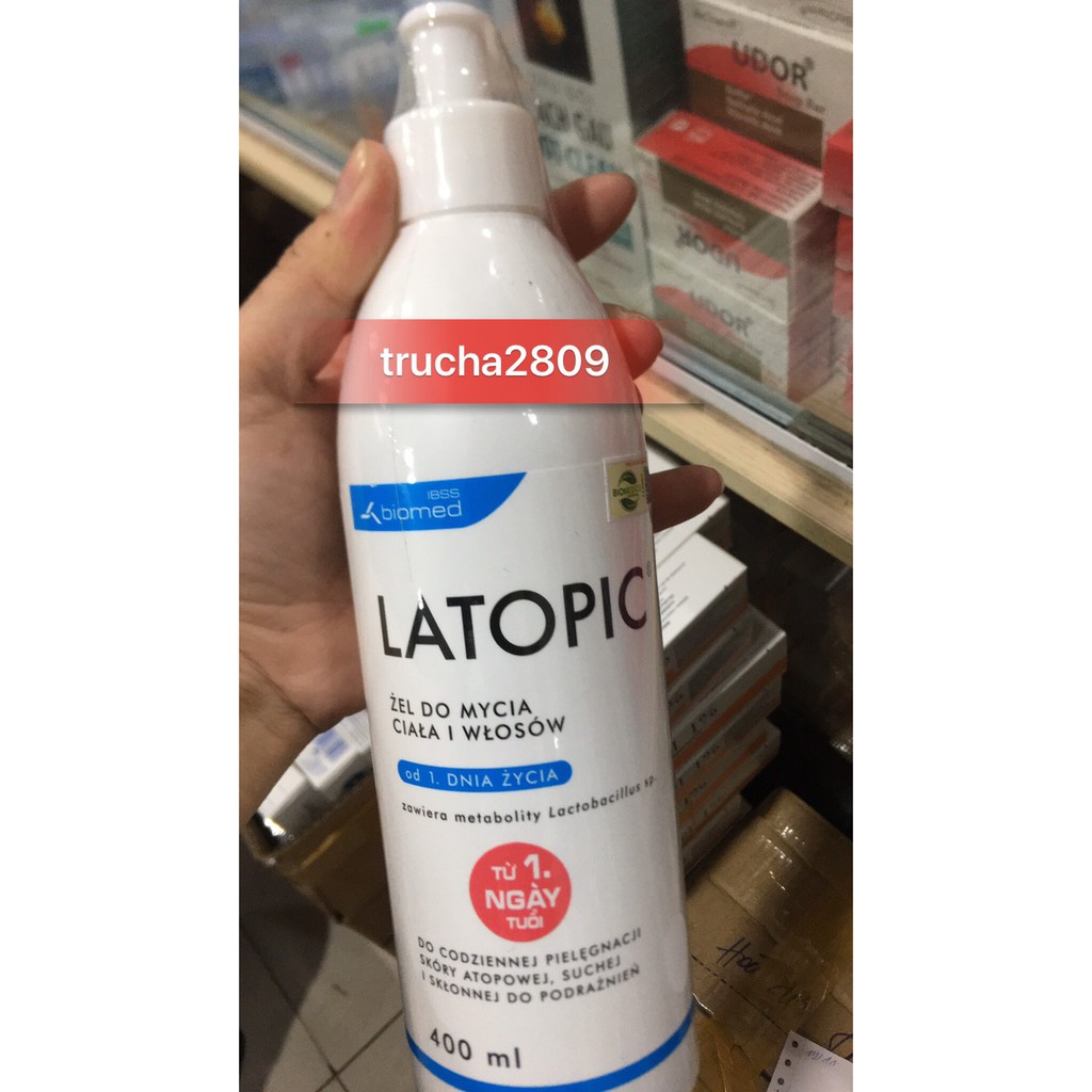 Latopic Body and Hair Wash Gel 400ml - Gel tắm gội dành cho da dị ứng/kích ứng