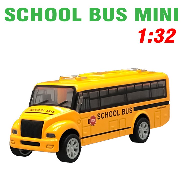 Xe ô tô school bus mini mô hình tỉ lệ 1:32 bằng hợp kim nhựa xe đồ chơi trẻ em