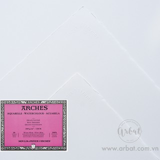 Giấy Arches Hot-press - Bright White 300gsm
