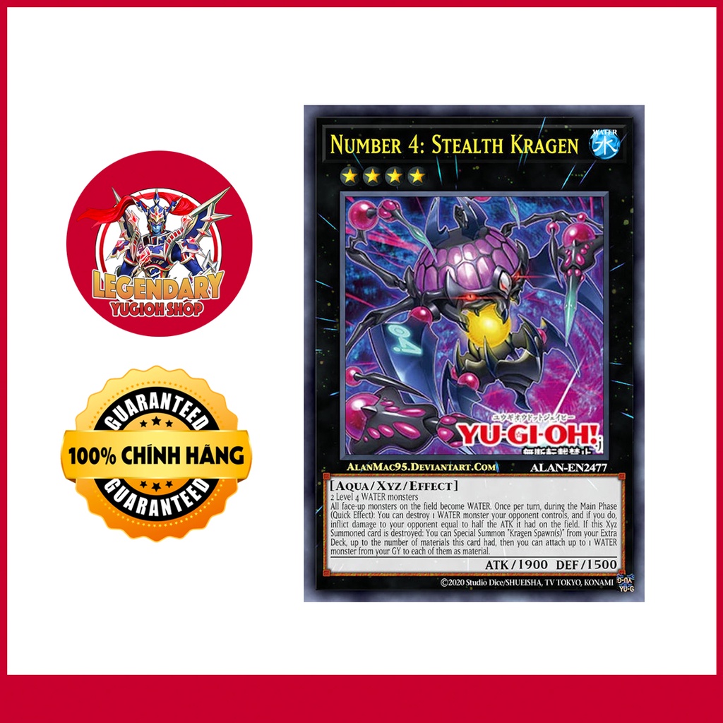 [Thẻ Bài Yugioh Chính Hãng] Number 4: Stealth Kragen