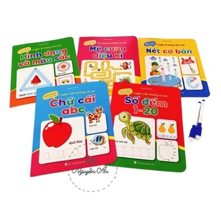 Bộ Vở Viết Xóa Được - Wipe Clean tặng kèm 2 bút