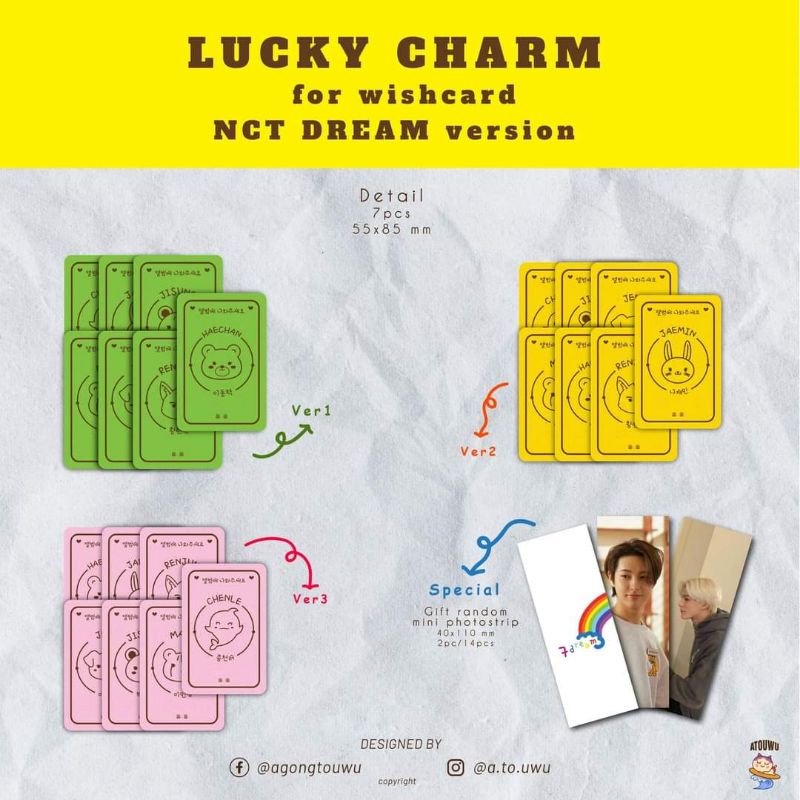 Lucky charm for wishcard bias - thẻ bài bóc ra bias -  7Dream version
