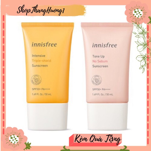 ❤𝙁𝙧𝙚𝙚𝙨𝙝𝙞𝙥❤Bộ sản phẩm kem chống nắng innisfree nâng tone bảo vệ da SPF50+