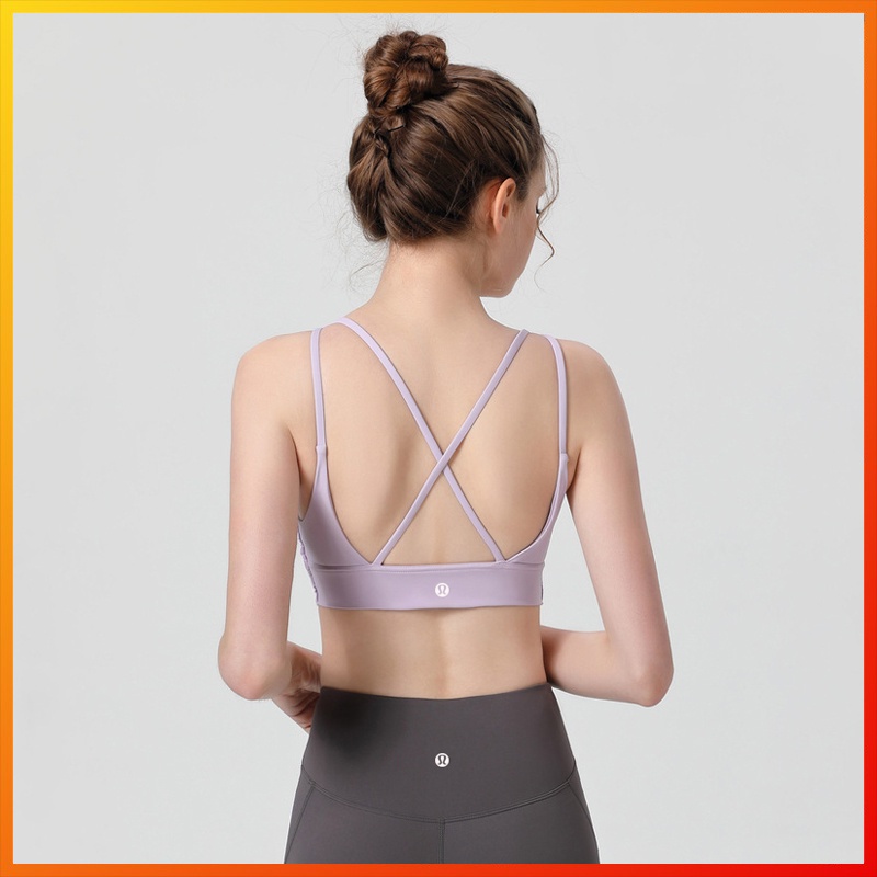 Lululemon Áo Ngực Thể Thao Dây Chéo Lưng Chống Sốc Thời Trang Gợi Cảm 9606