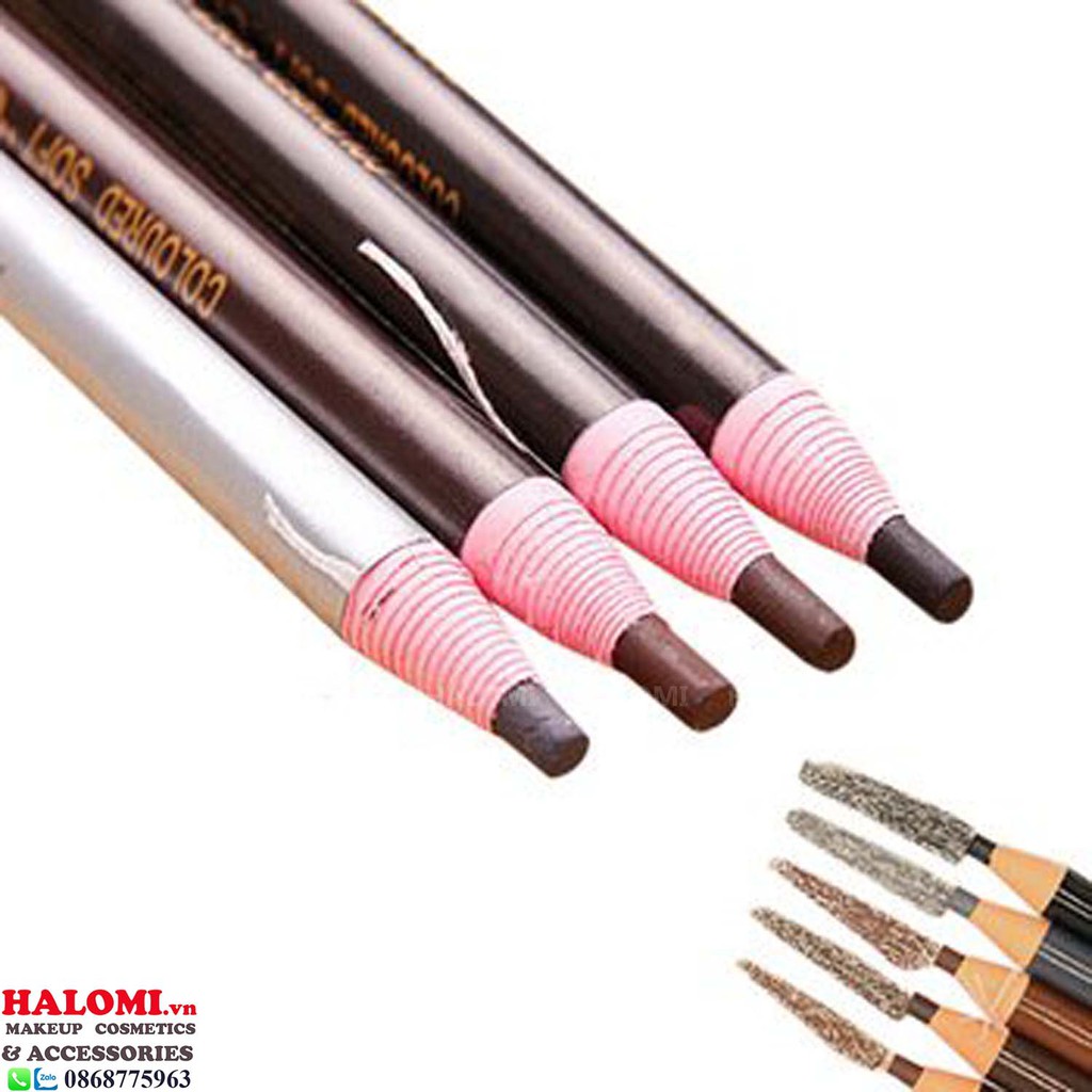 Chì Xé 2 Tem Coloured Soft Pencils Nhật chính hãng HALOMI mềm kẻ rõ nét