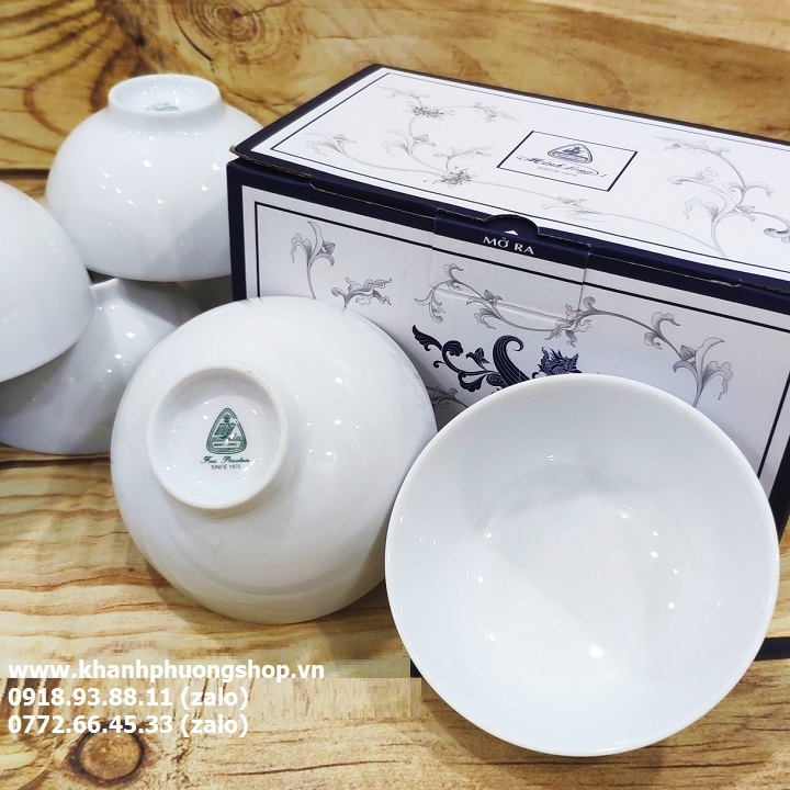 chén sứ trắng Minh Long - chén sứ trắng sứ Minh Long