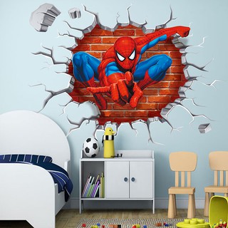 Giấy, decal dán tường Spider man 3D