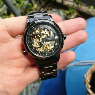 [Freeship đơn từ 50k] Đồng Hồ Nam FNGEEN Cơ Lộ Máy Automatic Dây Thép Sang Trong