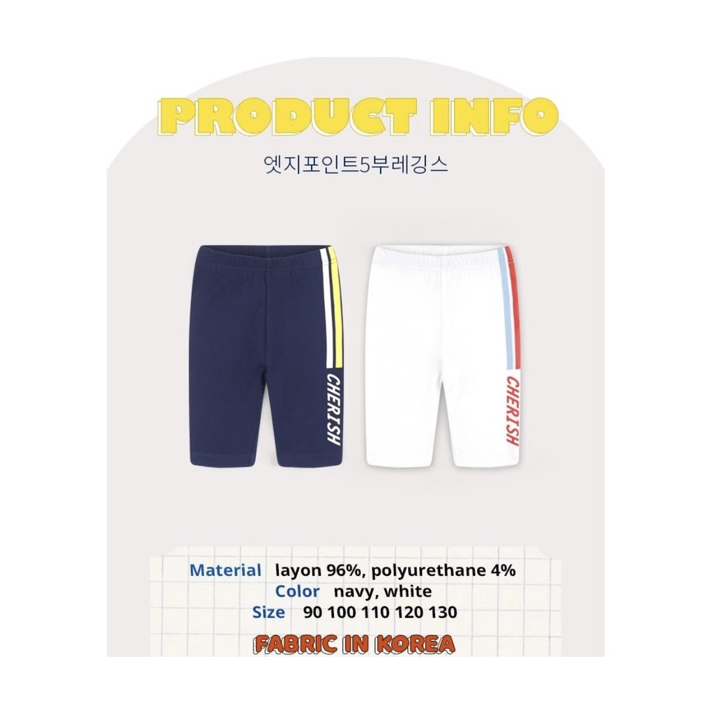 Quần legging Hej Mini sọc hông trắng/navy