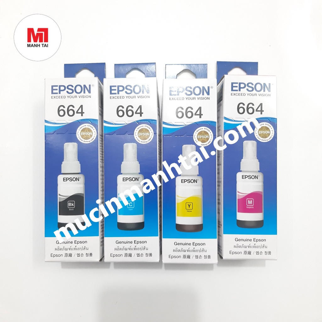 Mực in epson L300 / L310 / L350 / L360 / L1300 / L100 / L120 / L200 / L210 / L565 ... Mực 664 - Mực jin bóc máy