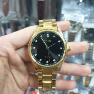 Đồng hồ nam nữ Halei mặt đính đá