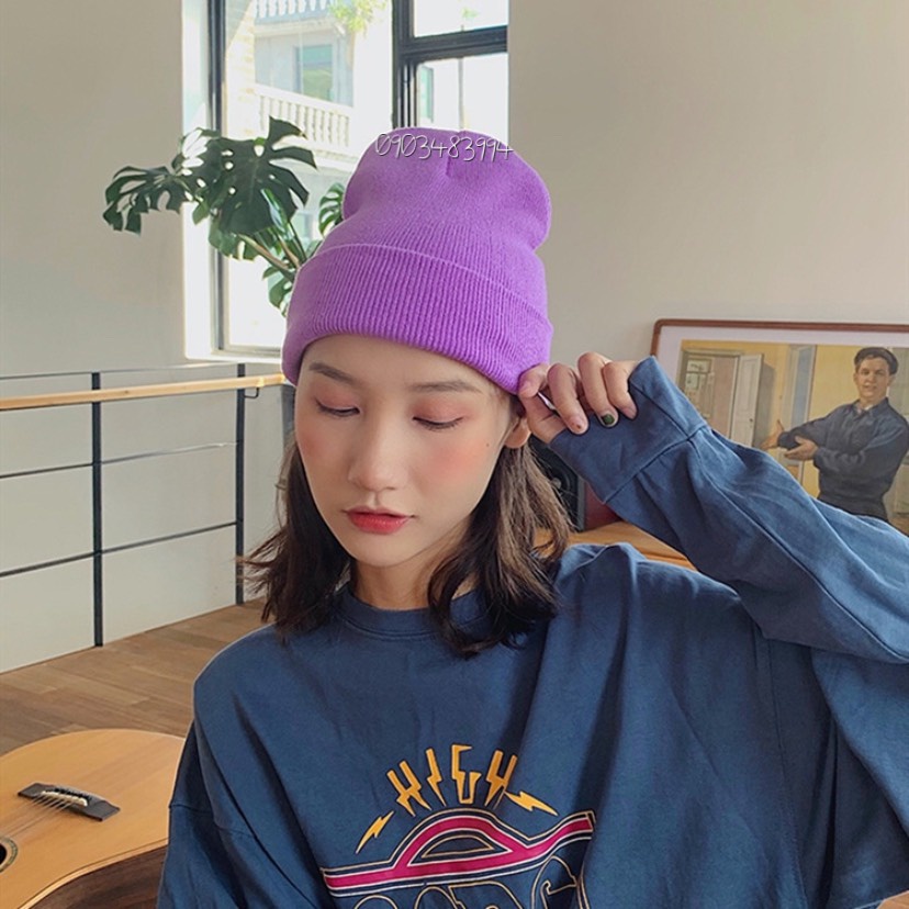 Mũ Len Beanie Hàn Quốc Hàng Loại 1 ( nhiều màu )