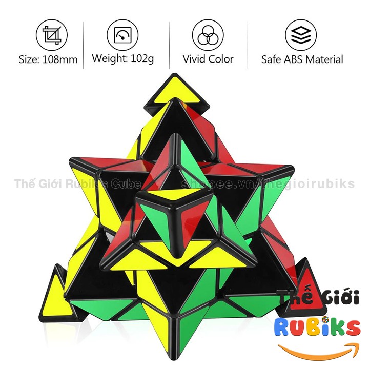 Rubik QiYi Master Pyraminx 4x4 Promotion - Rubic Biến Thể Tam Giác 4 Tầng