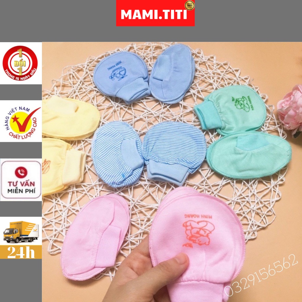 Găng tay cho bé, combo bao tay bao chân cho bé [ 100% cotton vải mềm mịn, an toàn cho da em bé ]