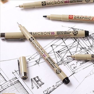 Bộ 12 BÚT MICRON SAKURA PIGMA ĐEN (SIZE-005 / 01 / 02 / 03 / 04 / 05 / 08 / 1 / 2 / 3 / BR)