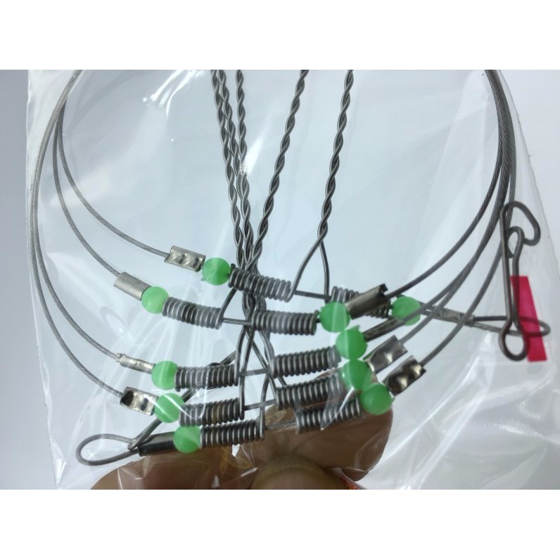 Set 2 dây móc câu cá chống xoắn bằng thép