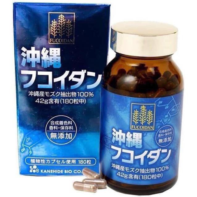 Viên uống tảo Fucoidan Okinawa xanh hỗ trợ ung thư 180 viên Nhật Bản