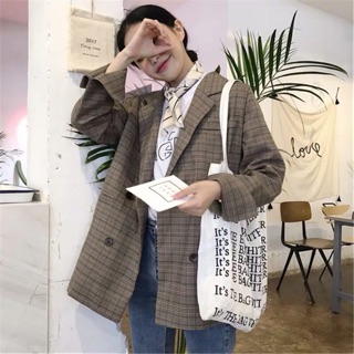 (Order) ÁO KHOÁC BLAZER KẺ SỌC HÀN QUỐC CÓ LÓT